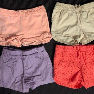 Toddler Girls 2T Set of Shorts Linen - Set of 4 Bundle